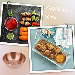 6Pcs Stainless Steel Dipping Bowls&nbsp;AJEW-CP0009-70RG