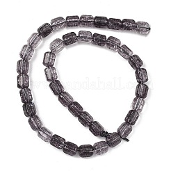 透明ガラスビーズ連売り  ファセットバレル  ブラック  9x7.5x8mm  穴：1.2mm  約40個/連  14.37''（36.5センチメートル）&nbsp;GL-A001-01A-09