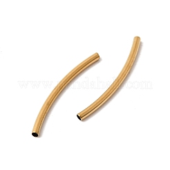 304ステンレスチューブビーズ  ゴールドカラー  30x2mm  穴：1.5mm&nbsp;STAS-K332-02C-G