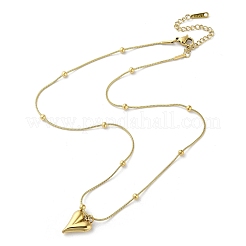 304 Stainless Steel Heart Pendant Necklaces&nbsp;NJEW-Z026-01G