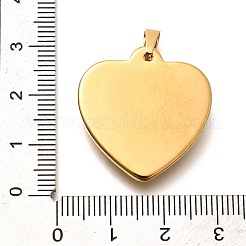 304ステンレスペンダント  ゴールドカラー  ハート  15.5x15.5x3mm  穴：3x4.5mm&nbsp;STAS-B079-03G-03