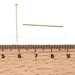 真鍮製Tピン  鉛フリー＆カドミウムフリー＆ニッケルフリー  ラウンド  18KGP本金メッキ  25mm  ヘッド：1.7mm  15ゲージ（1.5mm）&nbsp;KK-CBA1A60-11A-G