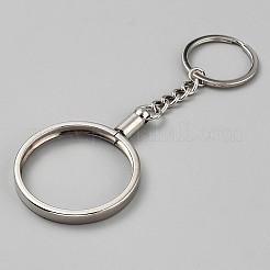 Alloy & Iron Keychian Chian&nbsp;DIY-WH0591-020B-P
