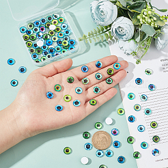 100 Pcs 50 Style Glass Cabochons&nbsp;GLAA-PH0001-85