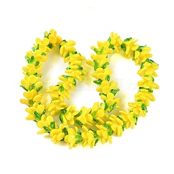 手作りランプワークビーズ連売り  花  きいろ  15x19.5x17mm  穴：1.6mm  約35個/連  18.11''（46センチメートル）&nbsp;LAMP-P066-06
