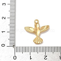 304ステンレスペンダント  鳥のチャーム  ゴールドカラー  17x17x2mm  穴：1.2mm&nbsp;STAS-L301-08G