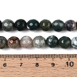 天然石インディアン瑪瑙ビーズ連売り  多面カットラウンド  8mm  穴：1mm  約46~48個/連  14.37~14.96''（36.5~38センチメートル）&nbsp;G-T139-8mm-88E