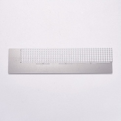 ステンレス鋼ダイヤモンド描画定規ドットドリルツール  216つの空白グリッド  ステンレス鋼色  13x3.3x0.01cm&nbsp;TOOL-WH0117-25
