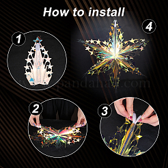 PET Snowflake Pendant Decorations&nbsp;LS-AJEW-WH20020-014C