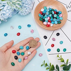 80Pcs 10 Styles Natural Howlite & Synthetic Turquoise & Synthetic Malachite Cabochons&nbsp;G-AR0006-05