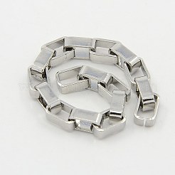 変色しにくい304ステンレススチール製ベネチアンチェーン  ベネチアンチェーン  溶接されていない  ステンレス鋼色  4x4mm&nbsp;CHS-K001-01-4mm