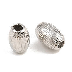 真鍮ビーズ  オーバル  ラックめっき  長持ちメッキ  鉛フリー＆カドミウムフリー  プラチナ  7.5x5mm  穴：1.7mm&nbsp;KK-CBA78C7-10P