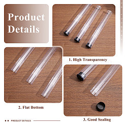 Transparent Tube Plastic Bead Containers with Lids&nbsp;FIND-WH0176-10A