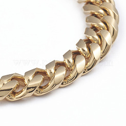 Unisex 304 Stainless Steel Curb Chain Bracelet & Necklace Jewelry Sets&nbsp;SJEW-L198-002G