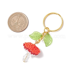 Glass Seed & Glass & Transparent Acrylic Keychain&nbsp;KEYC-MZ00046-01