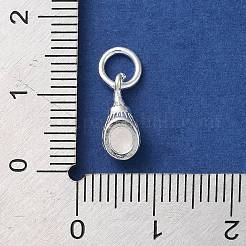 スターリングシルバーの海の動物の貝殻型チャーム925個  丸カン付き  シェル形状  11.5x5x4.5mm  穴：3.7mm&nbsp;STER-E071-02S-08
