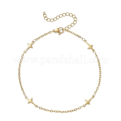304 Stainless Steel Cross Link Anklets&nbsp;AJEW-AN00722-02