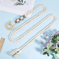 Handmade Weaving Cotton Linen Waist Chain Belts for Women Ladies Dress&nbsp;AJEW-WH20017-75C
