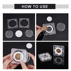 Acrylic with Plastic Coin Display Box&nbsp;ODIS-WH0010-12