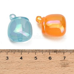 メッキクリアアクリルビーズ  模造ゼリービーズ  瓶  ミックスカラー  22x18x11mm  穴：3mm&nbsp;AC-CBA49BC-07