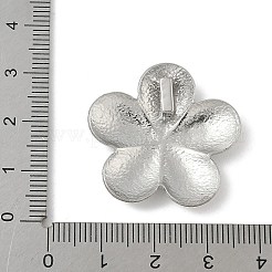 304ステンレスペンダント  花のチャーム  変色防止  ステンレス鋼色  28.5x29.5x6.5mm  穴：5.5x3mm&nbsp;STAS-D376-13P