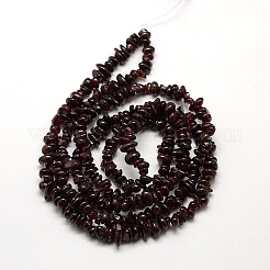 天然石ガーネットビーズ連売り  チップ  4~8x3~5mm  穴：1mm  約32インチ&nbsp;G-P035-14