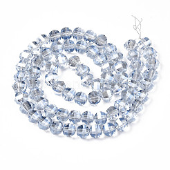 Electroplate Transparent Glass Beads Strands&nbsp;EGLA-N002-30-F01