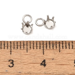 304 Stainless Steel Charms Rhinestone Claw Settings&nbsp;STAS-U025-02A-P