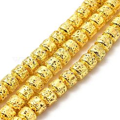 Electroplated Natural Lava Rock Beads Strands&nbsp;G-G984-10