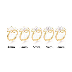 Flower Brass Enamel Adjustable Rings Setting&nbsp;KK-T079-29G