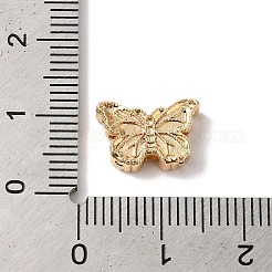 真鍮ビーズ  カドミウムフリー＆ニッケルフリー＆鉛フリー  蝶  18KGP本金メッキ  8x13x4mm  穴：1.8mm&nbsp;KK-G503-04G