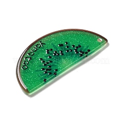 アクリルパーツ  果物  キウイフルーツ  41x20x2mm  穴：2mm&nbsp;OACR-R270-03F