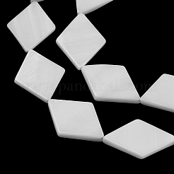 天然淡水シェルビーズ連売り  菱形  貝殻色  20.5x29x3mm  穴：0.9mm  約13個/連  14.84''（37.7センチメートル）&nbsp;SHEL-A004-02