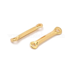 201 ステンレススチールリンクコネクター  バーリンク  ゴールドカラー  11x1.3x1.3mm  穴：0.9mm&nbsp;STAS-B011-03G