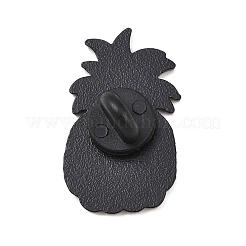 パイナップルスカルのエナメルピン  バックパック用合金ラペルピンバック  きいろ  30.5x17.5mm&nbsp;JEWB-C048-02B-EB
