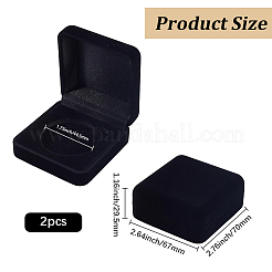 2Pcs ABS Plastic & Velvet Coin Holder Box&nbsp;AJEW-BBC0002-59