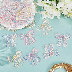 40Pcs 5 Colors Polyester with Mesh Embroidered Cloth Sew on Patches&nbsp;PATC-CY0001-35