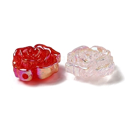 透明＆パチパチアクリルビーズ  ローズ  ミックスカラー  31x30.5x16mm  穴：3.5mm&nbsp;MACR-G064-04