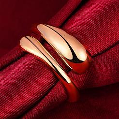 Real Rose Gold Plated Adjustable Brass Finger Rings for Women&nbsp;RJEW-BB07574-B