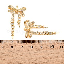 Brass Micro Pave Cubic Zirconia Peg Bails&nbsp;CU-CBA8264-04G