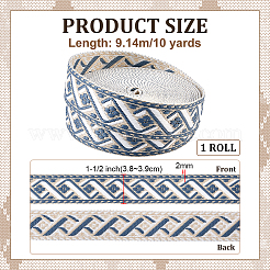 Vintage Jacquard Polyester Ribbon&nbsp;OCOR-WH0109-334B