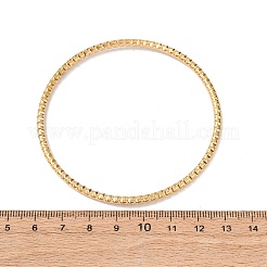 女性用ハンマー加工304ステンレススチールバングル  イオンプレーティング（ip）  長持ちメッキ  ゴールドカラー  内径：2.56インチ（6.5cm）&nbsp;BJEW-Z165-06G