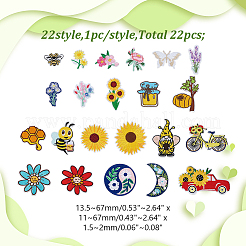 2 Sets 2 Styles Polyester Iron on/Sew On Patches&nbsp;PATC-AR0001-16
