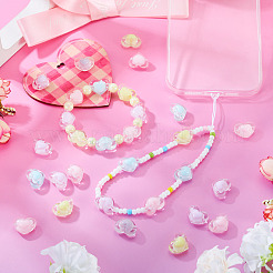 100Pcs 5 Colors Transparent Acrylic Beads&nbsp;TACR-TA0001-73