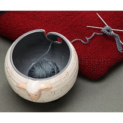Lovely Sheep Shape Handmade Porcelain Yarn Bowl Holder&nbsp;SENE-PW0022-04