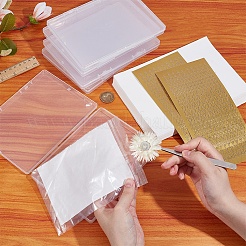Ppプラスチックビーズ保管容器  シリカゲル乾燥剤入り  プラスチック包装用再封可能袋  半透明の亜硫酸紙とPVCステッカー  ミックスカラー  15.3x11.5x1.75cm  内径：15x11x1.1のCM&nbsp;CON-BC0007-74