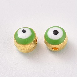 Alloy Enamel European Beads&nbsp;ENAM-WH0047-14A