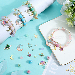 Glass & Alloy Star Moon Multi-Layer Bracelet Making Kits&nbsp;DIY-SC0027-02