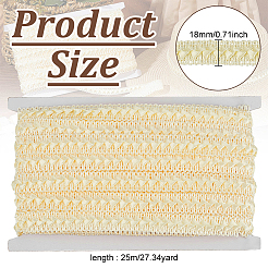 Polyester Lace Trim&nbsp;OCOR-WH0078-421A