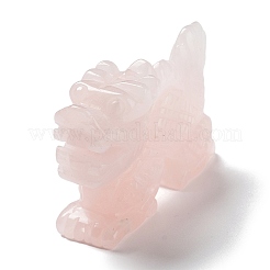 Natural Rose Quartz Carved Healing Dragon Figurines&nbsp;DJEW-F025-02C